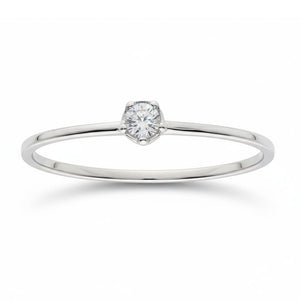 SORTIJA ORO BLANCO 18KL DIAMANTE - STOCK