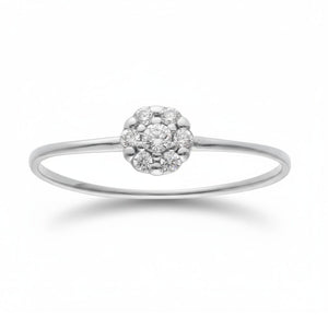 SORTIJA ORO BLANCO 18KL DIAMANTES - STOCK