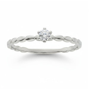 SORTIJA ORO BLANCO 18KL DIAMANTE - STOCK