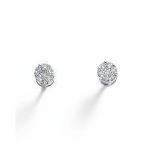 PENDIENTES ORO BLANCO 18KL DIAMANTES