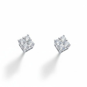 PENDIENTES ORO BLANCO 18KL DIAMANTES