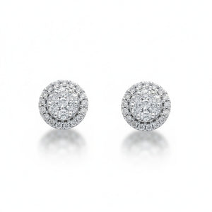 PENDIENTES ORO BLANCO 18KL DIAMANTES