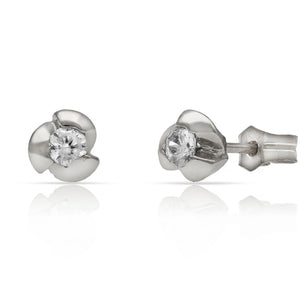PENDIENTES ORO BLANCO 18KL DIAMANTES