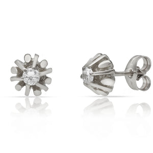 PENDIENTES ORO BLANCO 18KL DIAMANTES