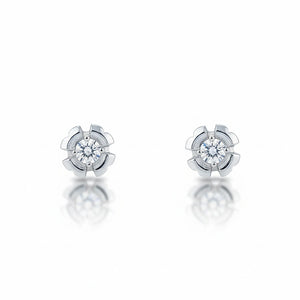 PENDIENTES ORO BLANCO 18KL DIAMANTES