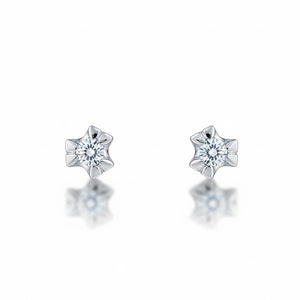PENDIENTES ORO BLANCO 18KL DIAMANTES