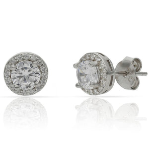 PENDIENTES ORO BLANCO 18KL DIAMANTES