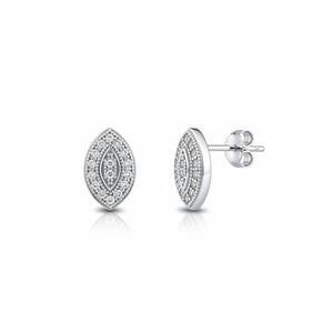 PENDIENTES ORO BLANCO 18KL DIAMANTES