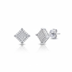PENDIENTES ORO BLANCO 18KL DIAMANTES