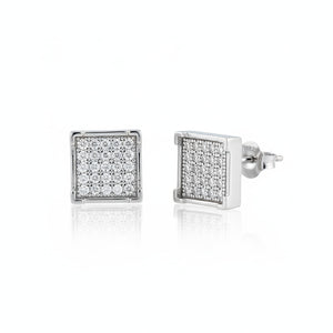 PENDIENTES ORO BLANCO 18KL DIAMANTES