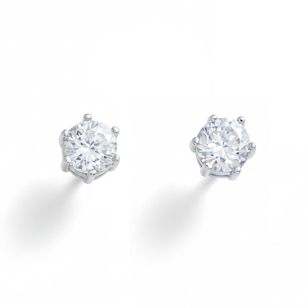PENDIENTES ORO BLANCO 18KL DIAMANTES