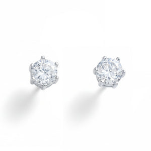 PENDIENTES ORO BLANCO 18KL DIAMANTES