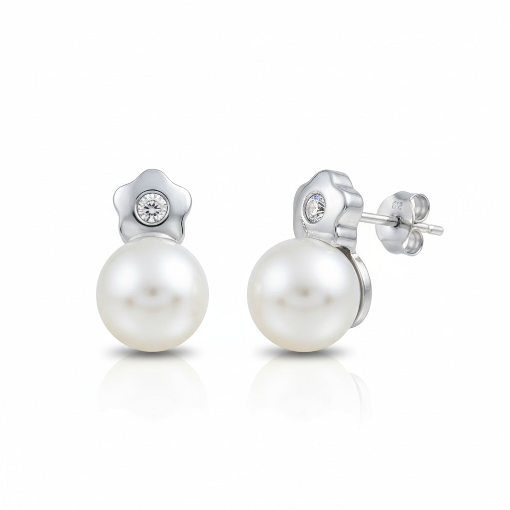 PENDIENTES ORO BLANCO 18KL DIAMANTES