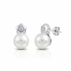 PENDIENTES ORO BLANCO 18KL DIAMANTES