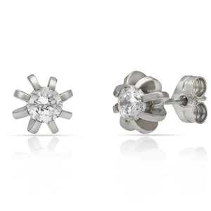PENDIENTES ORO BLANCO 18KL DIAMANTES