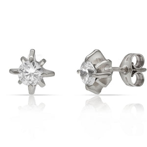 PENDIENTES ORO BLANCO 18KL DIAMANTES