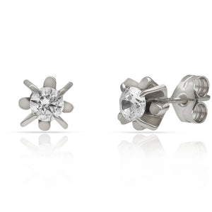 PENDIENTES ORO BLANCO 18KL DIAMANTES