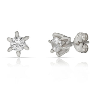 PENDIENTES ORO BLANCO 18KL DIAMANTES
