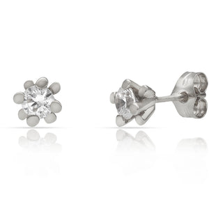 PENDIENTES ORO BLANCO 18KL DIAMANTES