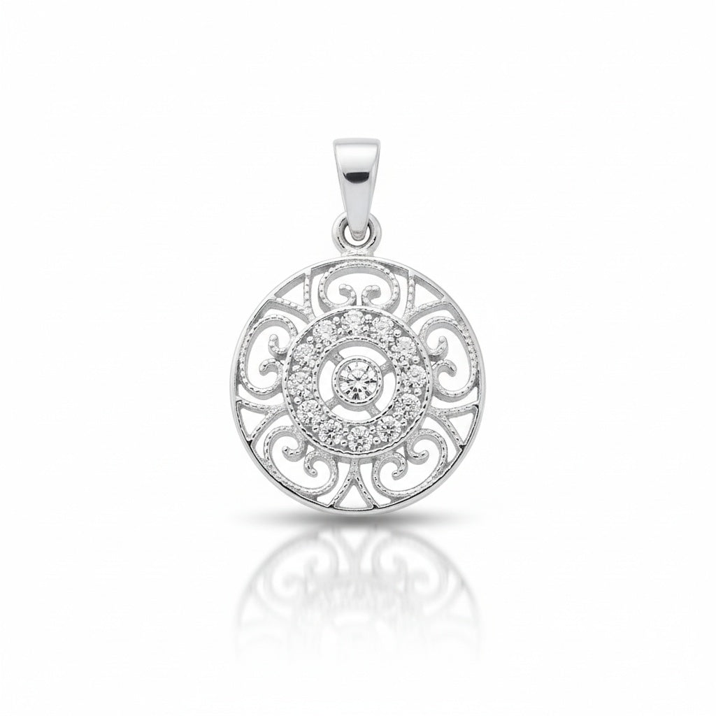 COLGANTE ORO BLANCO 18KL DIAMANTES