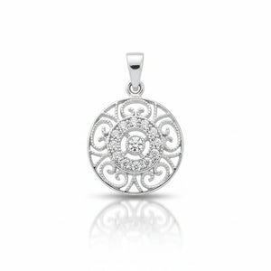 COLGANTE ORO BLANCO 18KL DIAMANTES