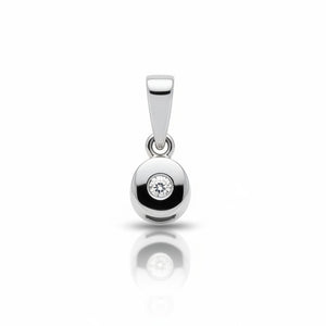 COLGANTE ORO BLANCO 18KL DIAMANTE CHATON - 5.50MM