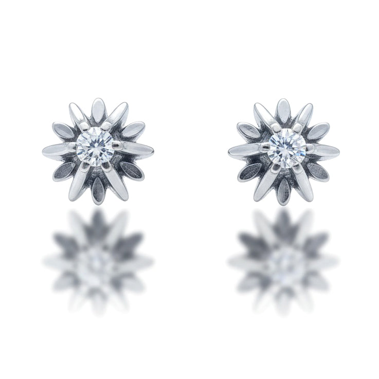 PENDIENTES ORO BLANCO 18KL DIAMANTES