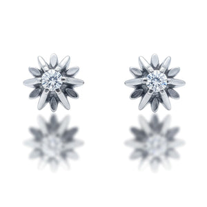 PENDIENTES ORO BLANCO 18KL DIAMANTES