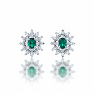 PENDIENTES ORO BLANCO 18KL DIAMANTES