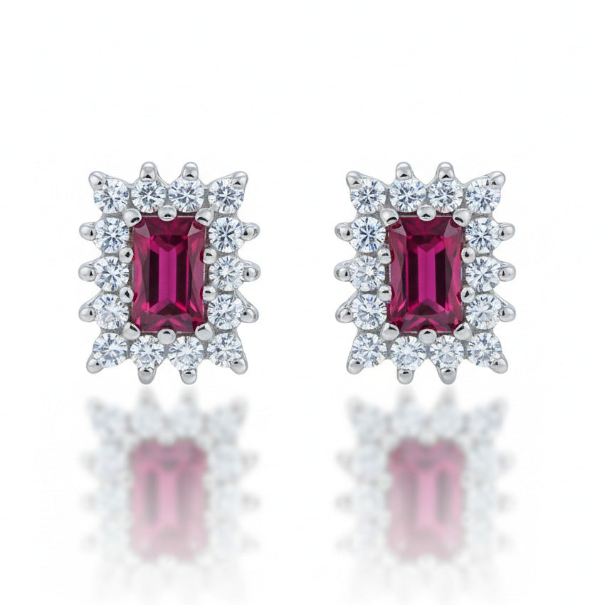 PENDIENTES ORO BLANCO 18KL DIAMANTES