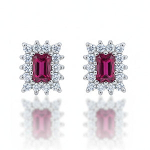 PENDIENTES ORO BLANCO 18KL DIAMANTES