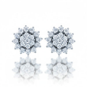 PENDIENTES ORO BLANCO 18KL DIAMANTES