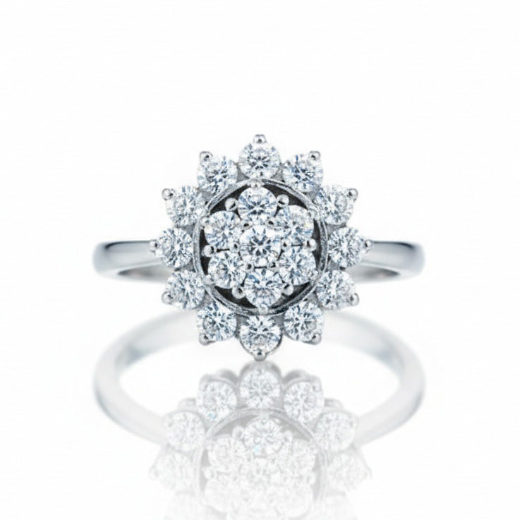 SORTIJA ORO BLANCO 18KL DIAMANTES