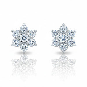 PENDIENTES ORO BLANCO 18KL DIAMANTES