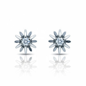 PENDIENTES ORO BLANCO 18KL DIAMANTES