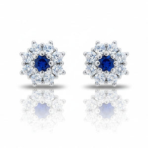 PENDIENTES ORO BLANCO 18KL DIAMANTES
