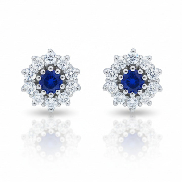 PENDIENTES ORO BLANCO 18KL DIAMANTES