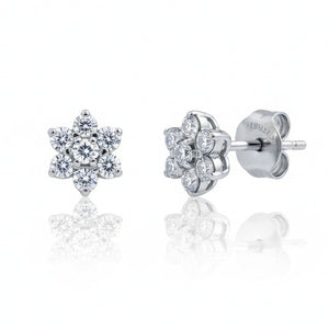 PENDIENTES ORO BLANCO 18KL DIAMANTES