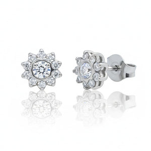 PENDIENTES ORO BLANCO 18KL DIAMANTES