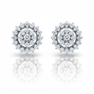 PENDIENTES ORO BLANCO 18KL DIAMANTES