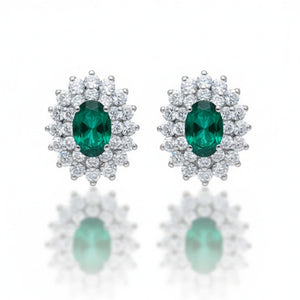 PENDIENTES ORO BLANCO 18KL DIAMANTES