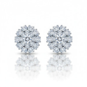 PENDIENTES ORO BLANCO 18KL DIAMANTES
