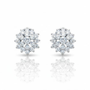 PENDIENTES ORO BLANCO 18KL DIAMANTES