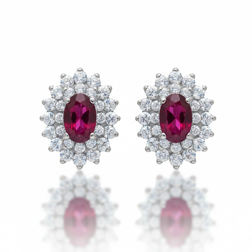 PENDIENTES ORO BLANCO 18KL DIAMANTES