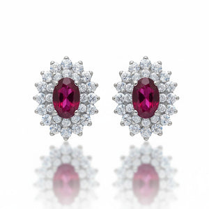 PENDIENTES ORO BLANCO 18KL DIAMANTES