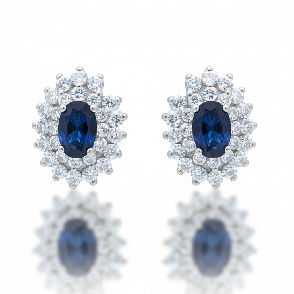 PENDIENTES ORO BLANCO 18KL DIAMANTES
