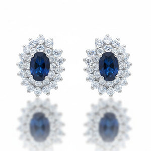 PENDIENTES ORO BLANCO 18KL DIAMANTES