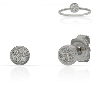 PENDIENTES ORO BLANCO 18KL DIAMANTES