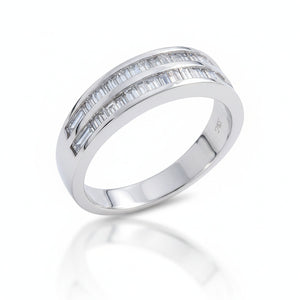 SORTIJA ORO BLANCO 18KL DIAMANTES - STOCK