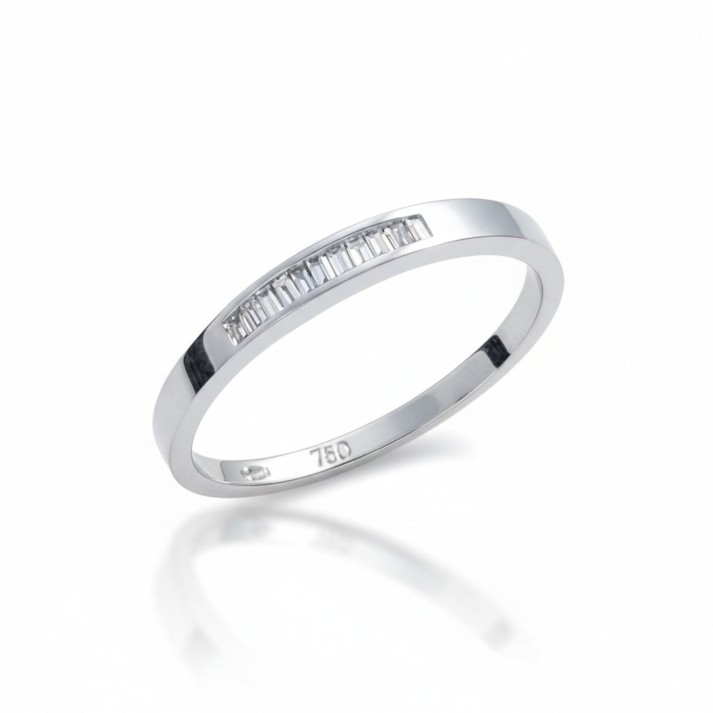 SORTIJA ORO BLANCO 18KL DIAMANTES - STOCK